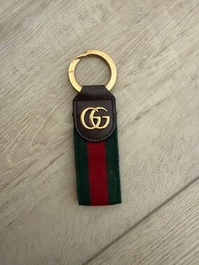 Gucci Keyring with Gold Hardware